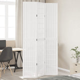 Vidaxl kamerscherm met 3 panelen massief paulowniahout wit