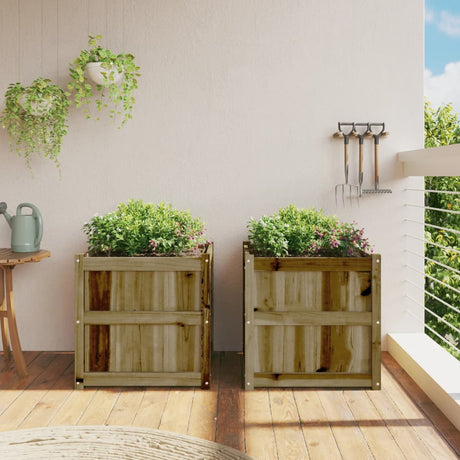 Vidaxl Pflanzgefäße 2 cm imprägniertes Holz