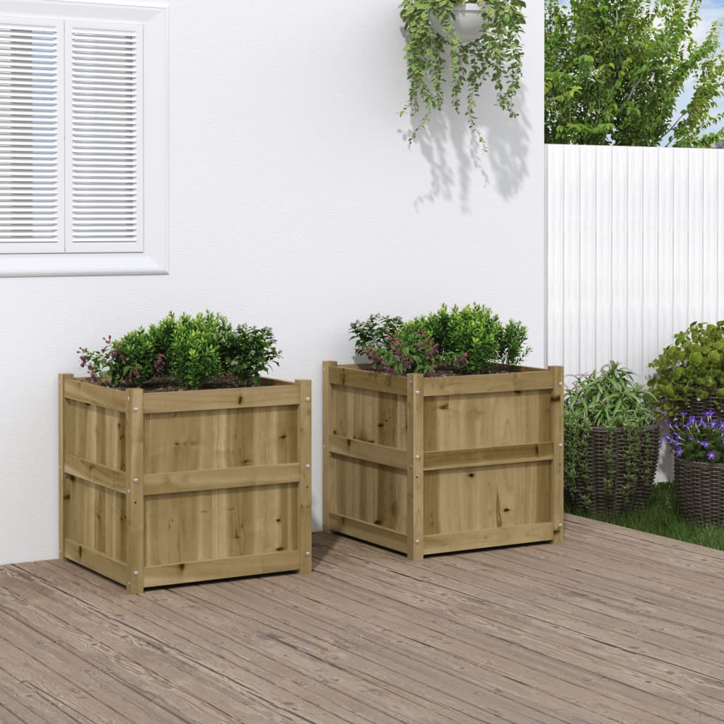 Vidaxl Pflanzgefäße 2 cm imprägniertes Holz