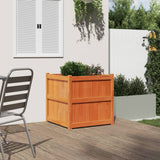 Vidaxx Pflanzgefäß 70x70x70 cm massives Kiefernholz, braun gewaschen