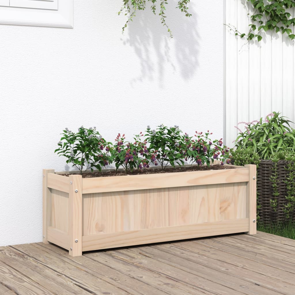 Vidaxx Pflanzgefäß 90x31x31 cm massives Kiefernholz