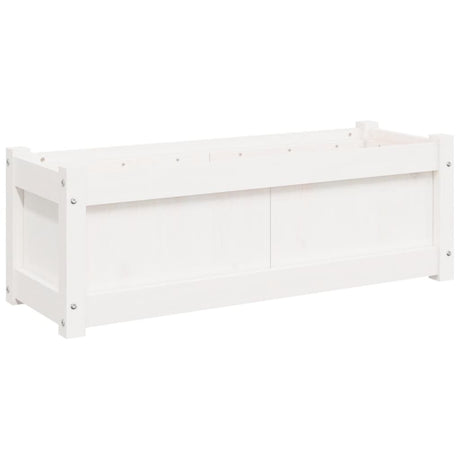 Vidaxx Pflanzgefäß 90x31x31 cm massives Kiefernholz weiß