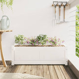 Vidaxx Pflanzgefäß 90x31x31 cm massives Kiefernholz weiß