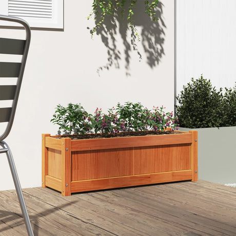 Vidaxx Pflanzgefäß 90x31x31 cm massives Kiefernholz, braun gewaschen