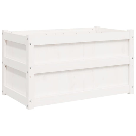 Vidaxx Pflanzgefäß 90x50x50 cm massives Kiefernholz weiß