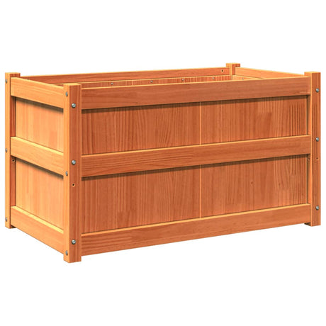 Vidaxx Pflanzgefäß 90x50x50 cm massives Kiefernholz, braun gewaschen