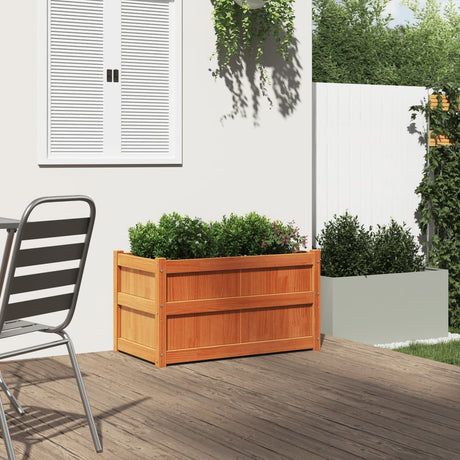 Vidaxx Pflanzgefäß 90x50x50 cm massives Kiefernholz, braun gewaschen