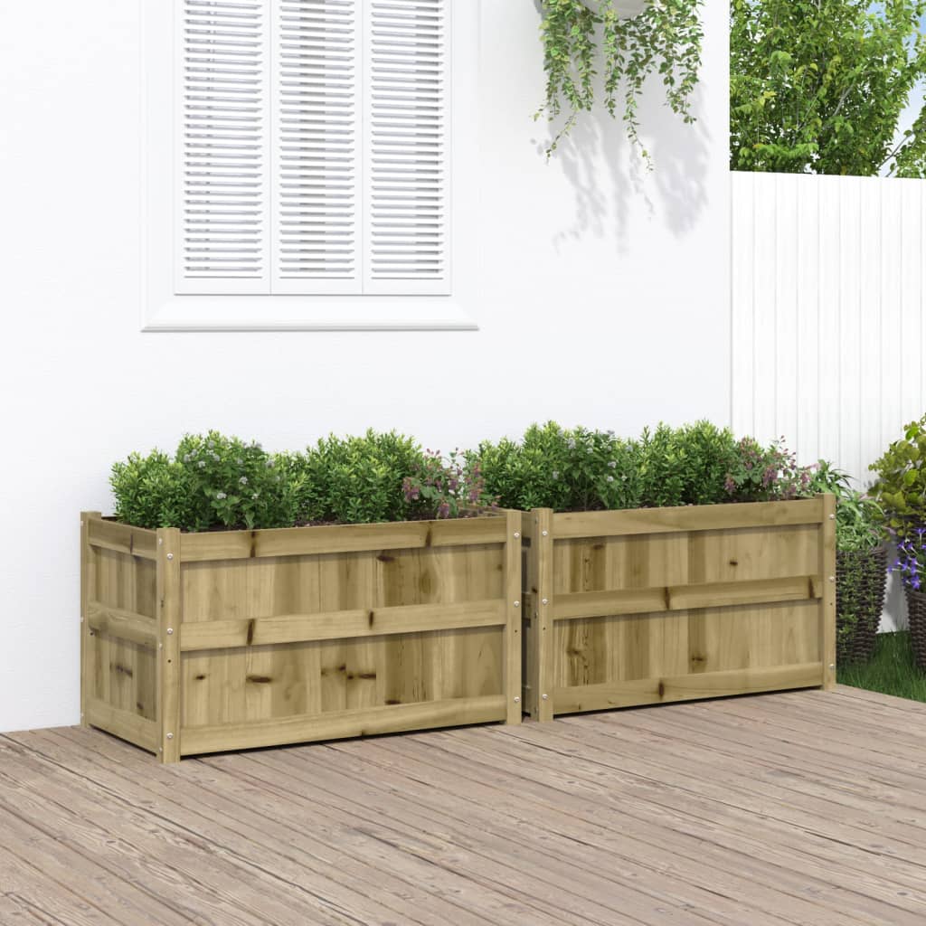 Vidaxl Pflanzgefäße 2 cm imprägniertes Holz