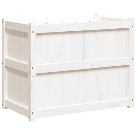 Vidaxx Pflanzgefäß 90x50x70 cm massives Kiefernholz weiß