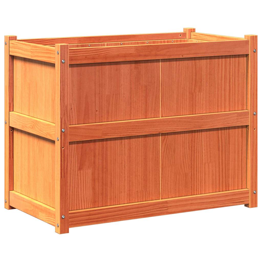 Vidaxx Pflanzgefäß 90x50x70 cm massives Kiefernholz, braun gewaschen