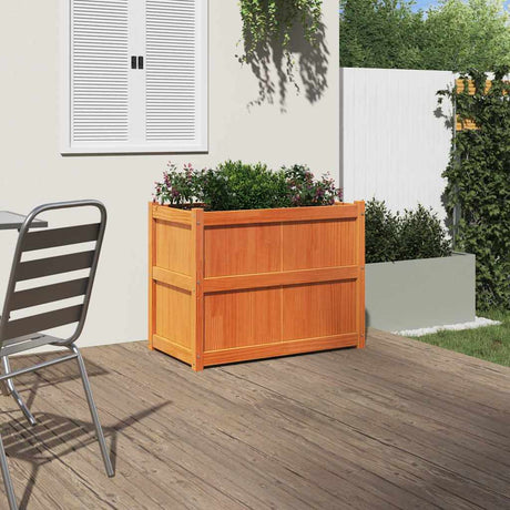 Vidaxx Pflanzgefäß 90x50x70 cm massives Kiefernholz, braun gewaschen