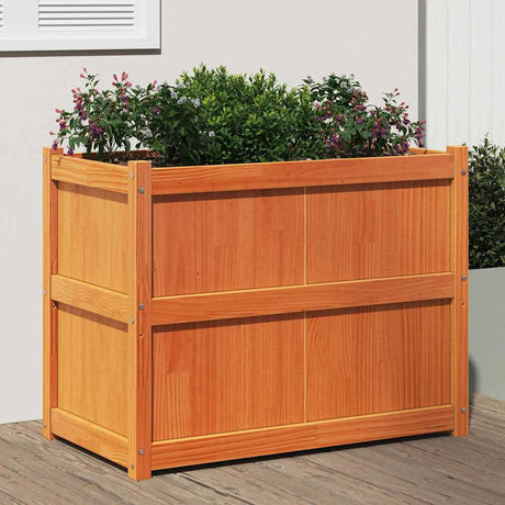 Vidaxx Pflanzgefäß 90x50x70 cm massives Kiefernholz, braun gewaschen