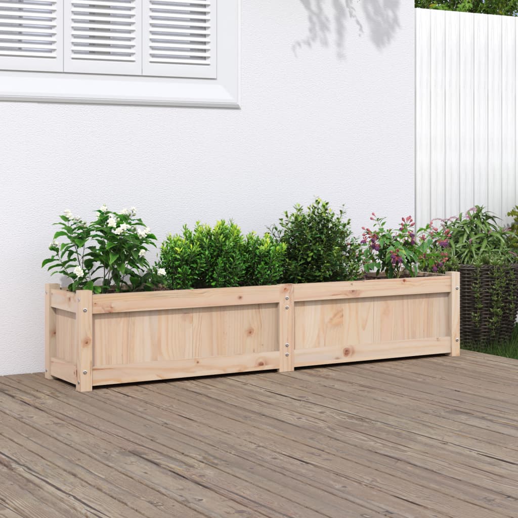 Vidaxx Pflanzgefäß 150x31x31 cm aus massivem Kiefernholz