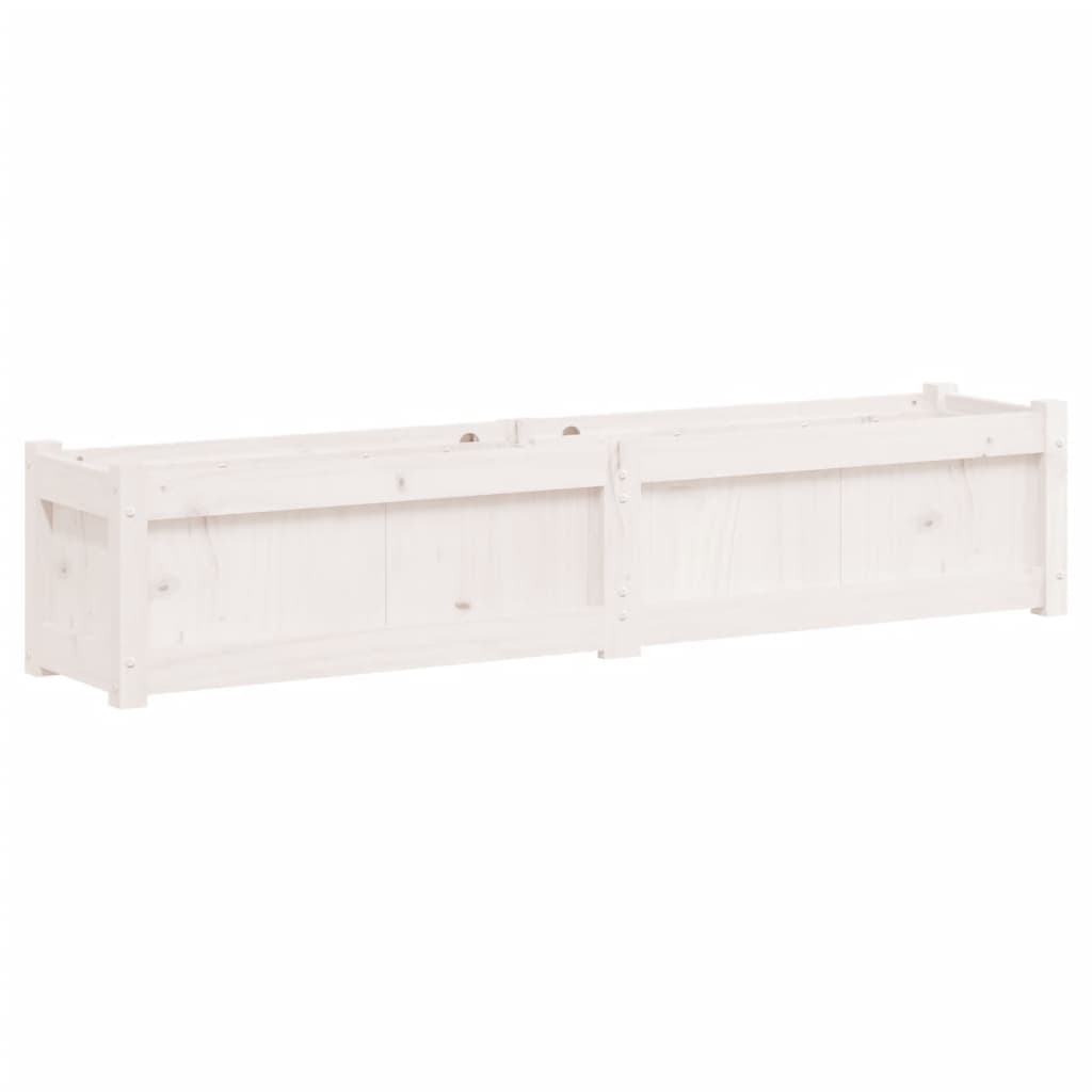 Vidaxx Pflanzgefäß 150x31x31 cm massives Kiefernholz weiß