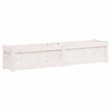 Vidaxx Pflanzgefäß 150x31x31 cm massives Kiefernholz weiß