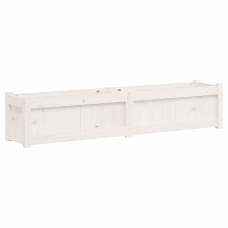 Vidaxx Pflanzgefäß 150x31x31 cm massives Kiefernholz weiß