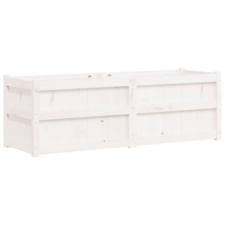 Vidaxx Pflanzgefäß 150x50x50 cm massives Kiefernholz weiß