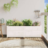 Vidaxx Pflanzgefäß 150x50x50 cm massives Kiefernholz weiß