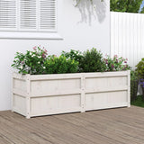 Vidaxx Pflanzgefäß 150x50x50 cm massives Kiefernholz weiß