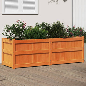 Vidaxx Pflanzgefäß 150x50x50 cm massives Kiefernholz, braun gewaschen