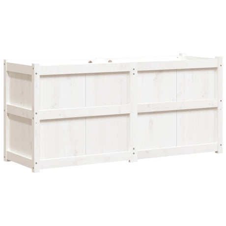 Vidaxx Pflanzgefäß 150x50x70 cm massives Kiefernholz weiß