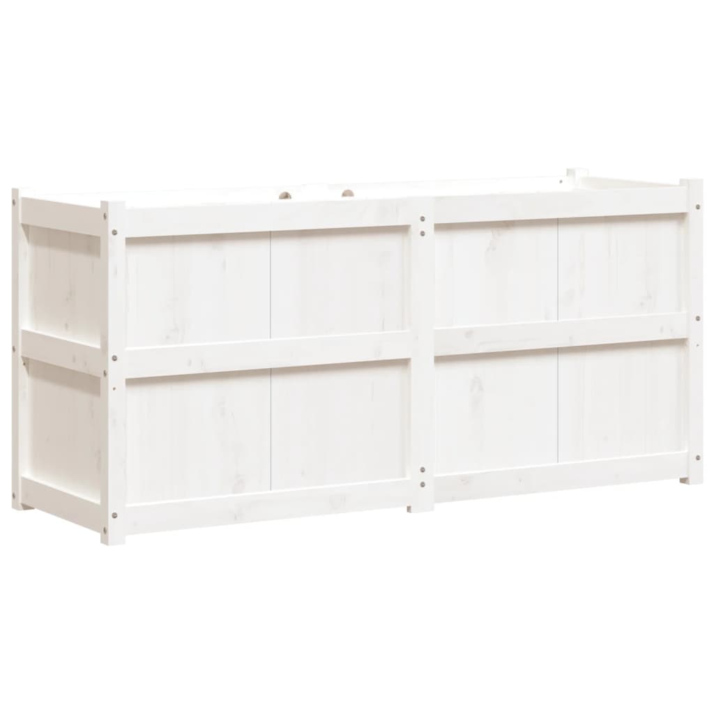 Vidaxx Pflanzgefäß 150x50x70 cm massives Kiefernholz weiß