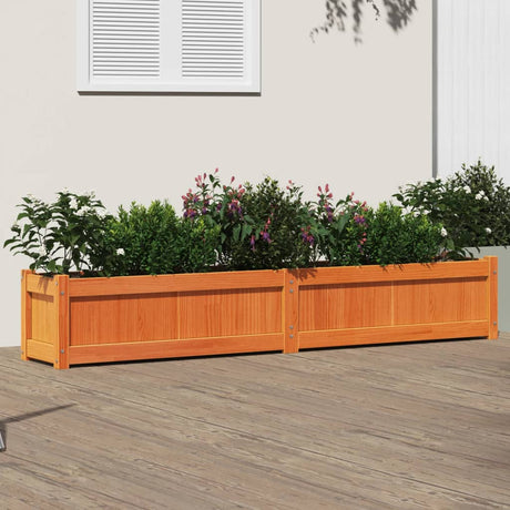 Vidaxx Pflanzgefäß 180x31x31 cm massives Kiefernholz, braun gewaschen