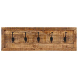 Vidaxx Wandgarderobe mit 5 Haken aus massivem Mangoholz