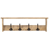 Vidaxx Wandgarderobe mit 4 Haken aus massivem Mangoholz