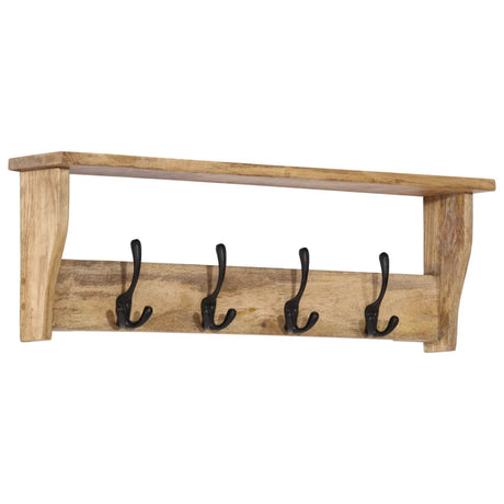 Vidaxx Wandgarderobe mit 4 Haken aus massivem Mangoholz