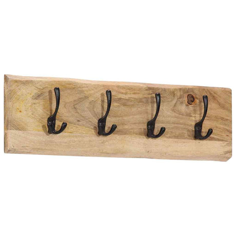 Vidaxx Wandgarderobe mit 4 Haken aus massivem Mangoholz