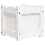 Vidaxx Pflanzgefäß 31x31x31 cm massives Kiefernholz weiß
