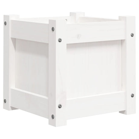 Vidaxx Pflanzgefäß 31x31x31 cm massives Kiefernholz weiß