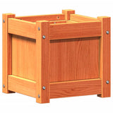 Vidaxx Pflanzgefäß 31x31x31 cm massives Kiefernholz, braun gewaschen