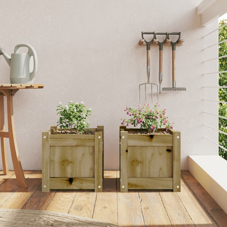 Vidaxl Pflanzgefäße 2 cm imprägniertes Holz