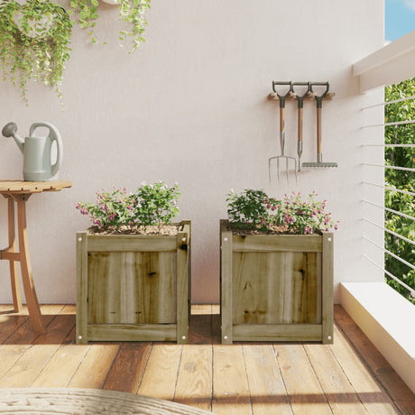 Vidaxl Pflanzgefäße 2 cm imprägniertes Holz