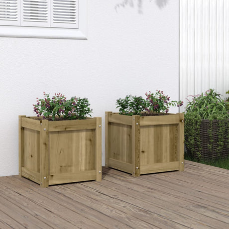 Vidaxl Pflanzgefäße 2 cm imprägniertes Holz
