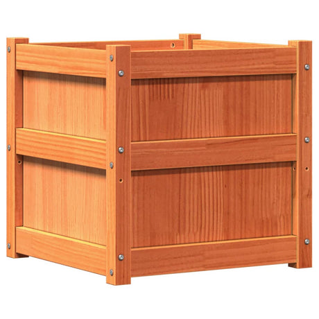 Vidaxx Pflanzgefäß 50x50x50 cm massives Kiefernholz, braun gewaschen