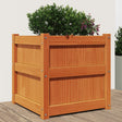 Vidaxx Pflanzgefäß 50x50x50 cm massives Kiefernholz, braun gewaschen