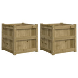 Vidaxl Pflanzgefäße 2 cm imprägniertes Holz