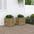 Vidaxl Pflanzgefäße 2 cm imprägniertes Holz