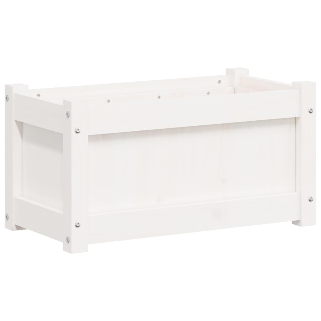Vidaxx Pflanzgefäß 60x31x31 cm massives Kiefernholz weiß