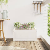 Vidaxx Pflanzgefäß 60x31x31 cm massives Kiefernholz weiß