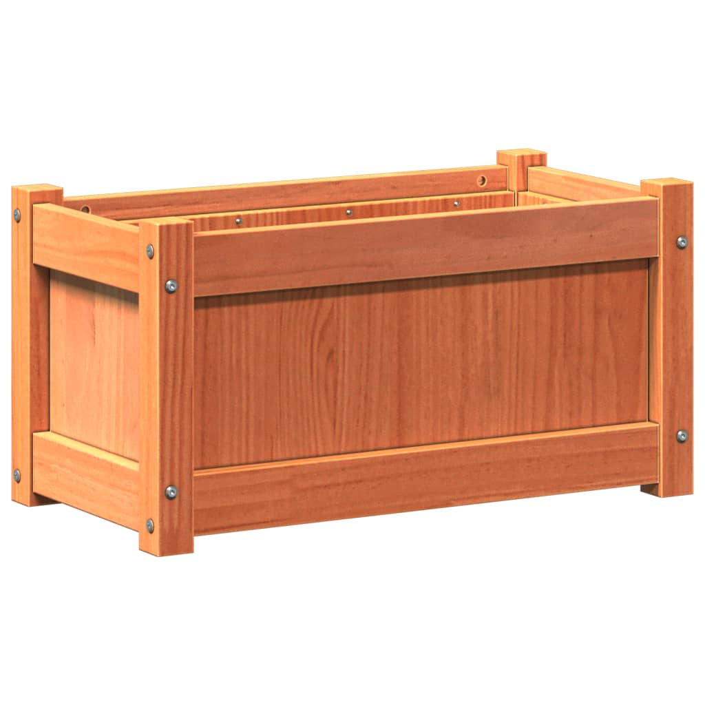Vidaxx Pflanzgefäß 60x31x31 cm massives Kiefernholz, braun gewaschen