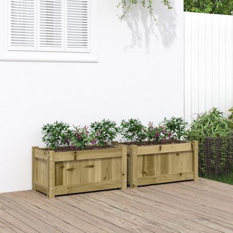 Vidaxl Pflanzgefäße 2 cm imprägniertes Holz