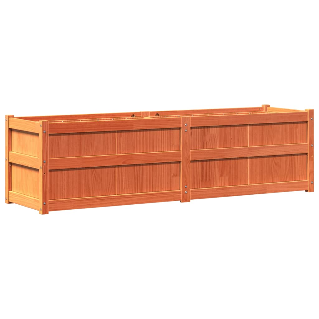 Vidaxx Pflanzgefäß 180x50x50 cm massives Kiefernholz, braun gewaschen