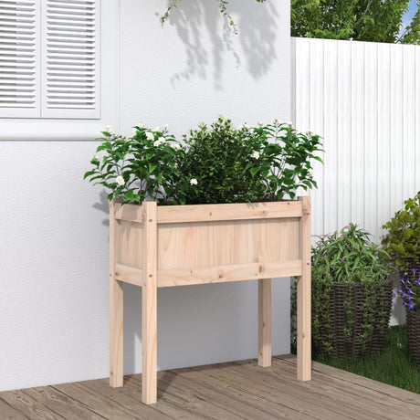 Vidaxx Pflanzgefäß mit Beinen 70x31x70 cm aus massivem Kiefernholz