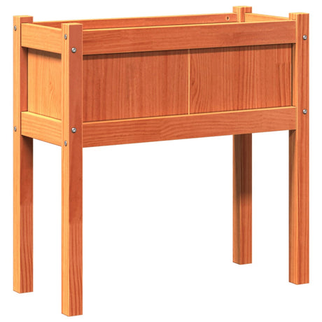 Vidaxx Pflanzgefäß mit Beinen 70x31x70 cm Kiefernholz, braun gewaschen