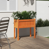 Vidaxx Pflanzgefäß mit Beinen 70x31x70 cm Kiefernholz, braun gewaschen