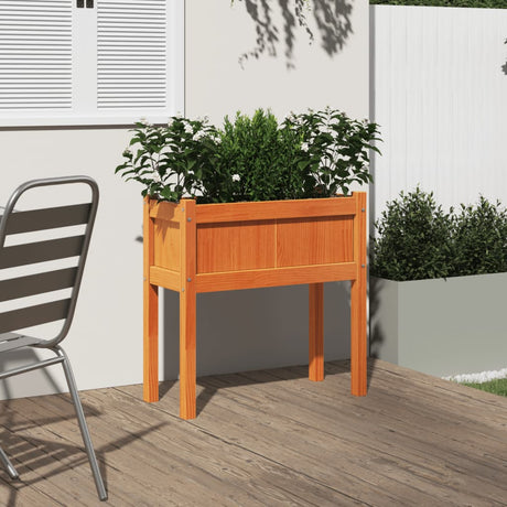 Vidaxx Pflanzgefäß mit Beinen 70x31x70 cm Kiefernholz, braun gewaschen